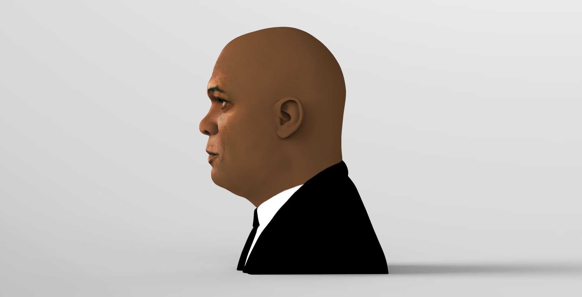 Samuel L Jackson bust ready for full color 3D printing 3D print model_3
