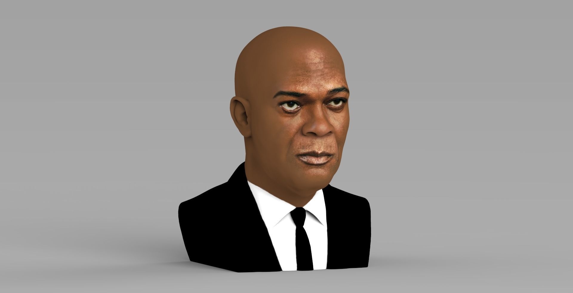 Samuel L Jackson bust ready for full color 3D printing 3D print model_8