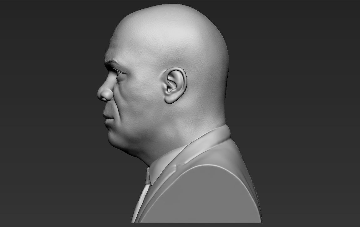 Samuel L Jackson bust ready for full color 3D printing 3D print model_26