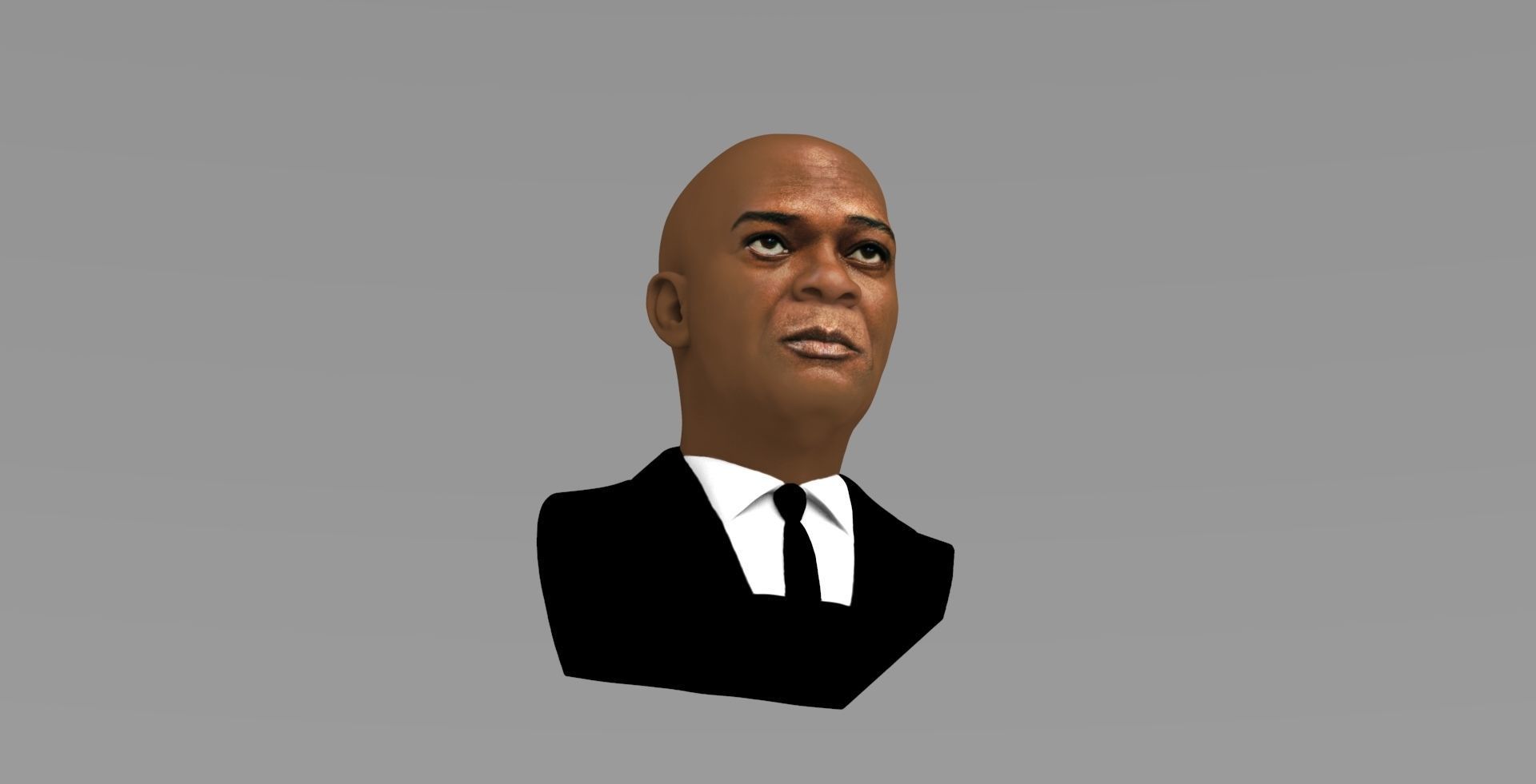 Samuel L Jackson bust ready for full color 3D printing 3D print model_12