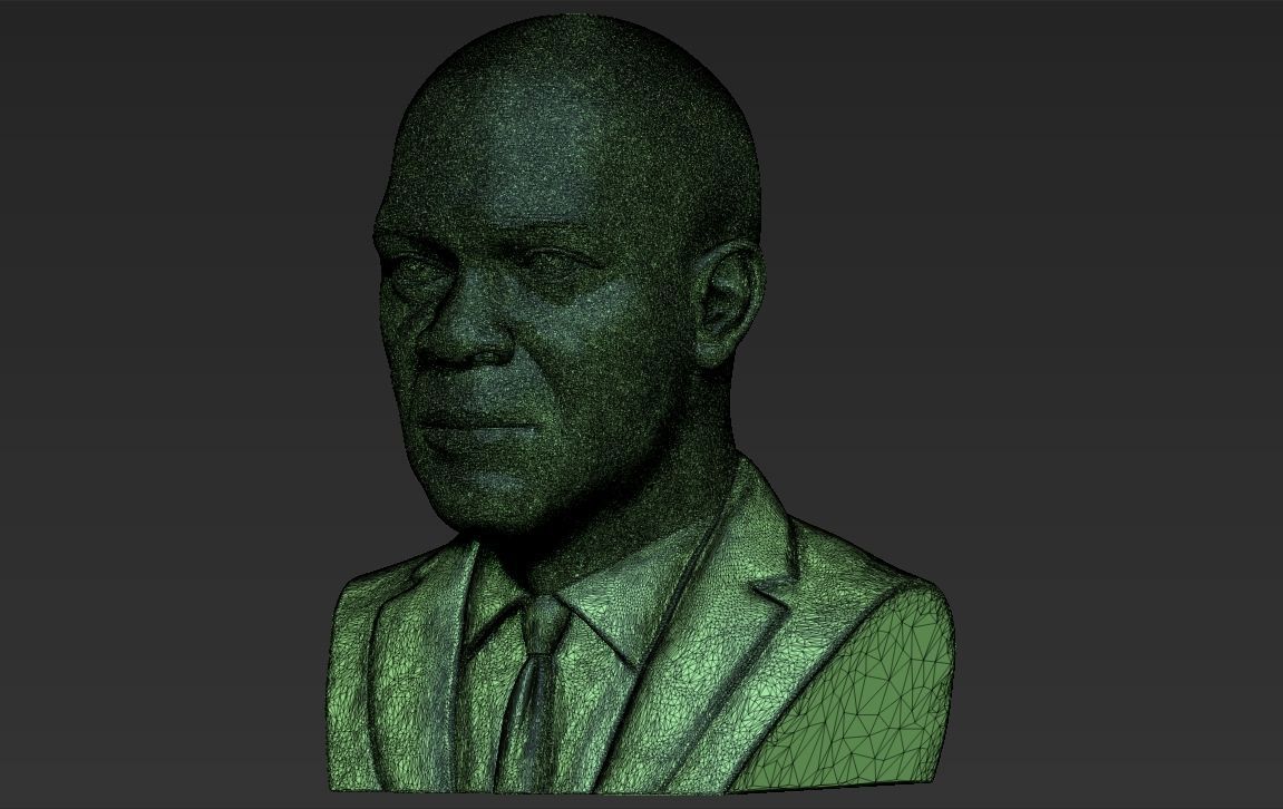 Samuel L Jackson bust ready for full color 3D printing 3D print model_47