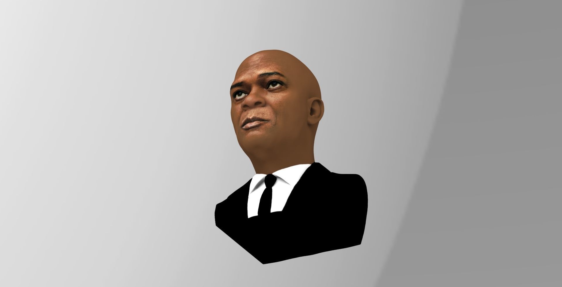 Samuel L Jackson bust ready for full color 3D printing 3D print model_13