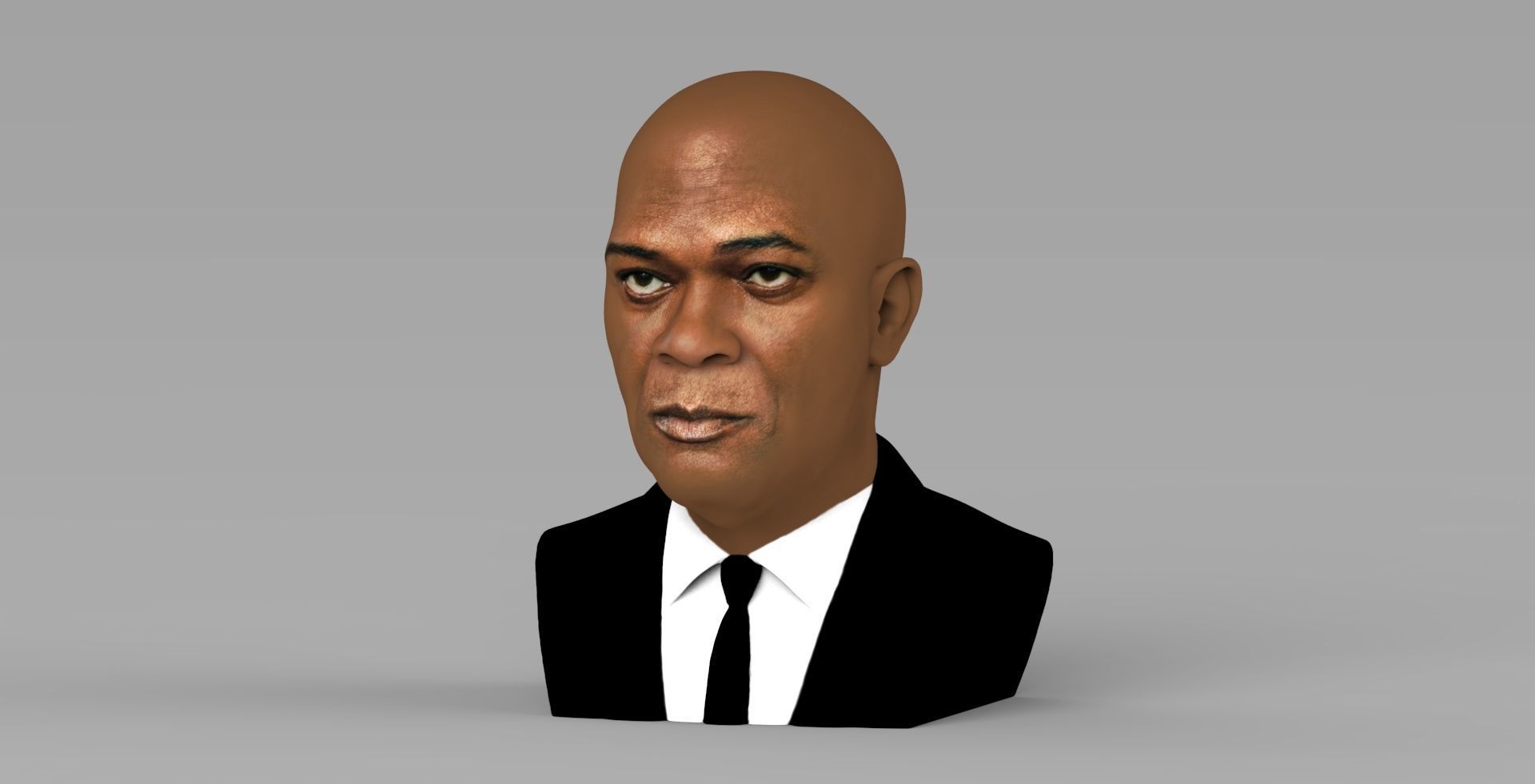 Samuel L Jackson bust ready for full color 3D printing 3D print model_1