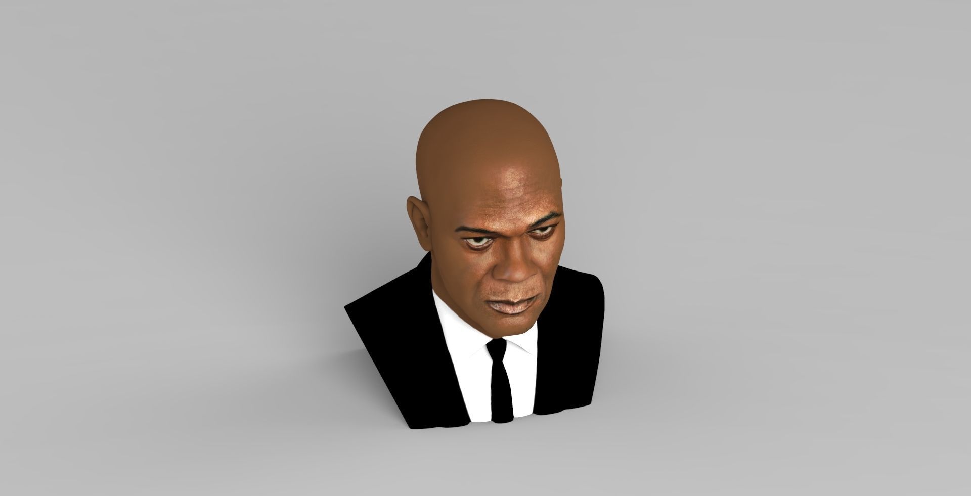 Samuel L Jackson bust ready for full color 3D printing 3D print model_10