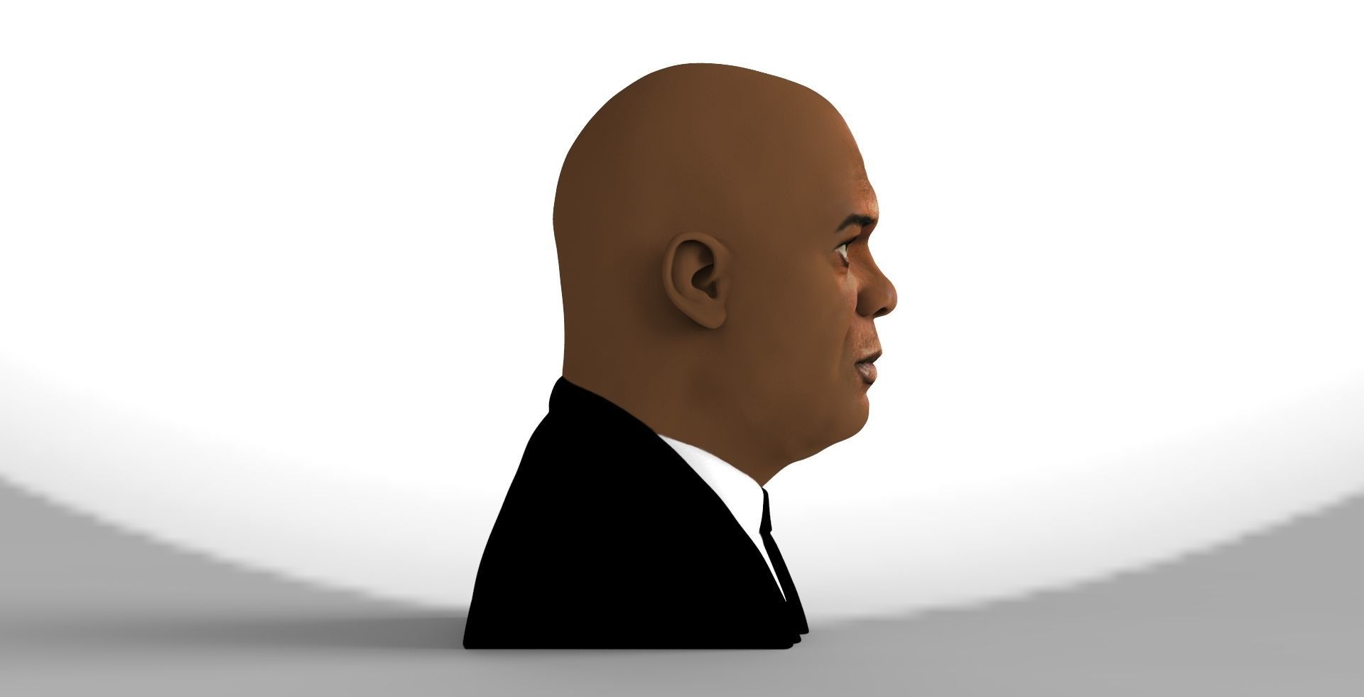Samuel L Jackson bust ready for full color 3D printing 3D print model_7