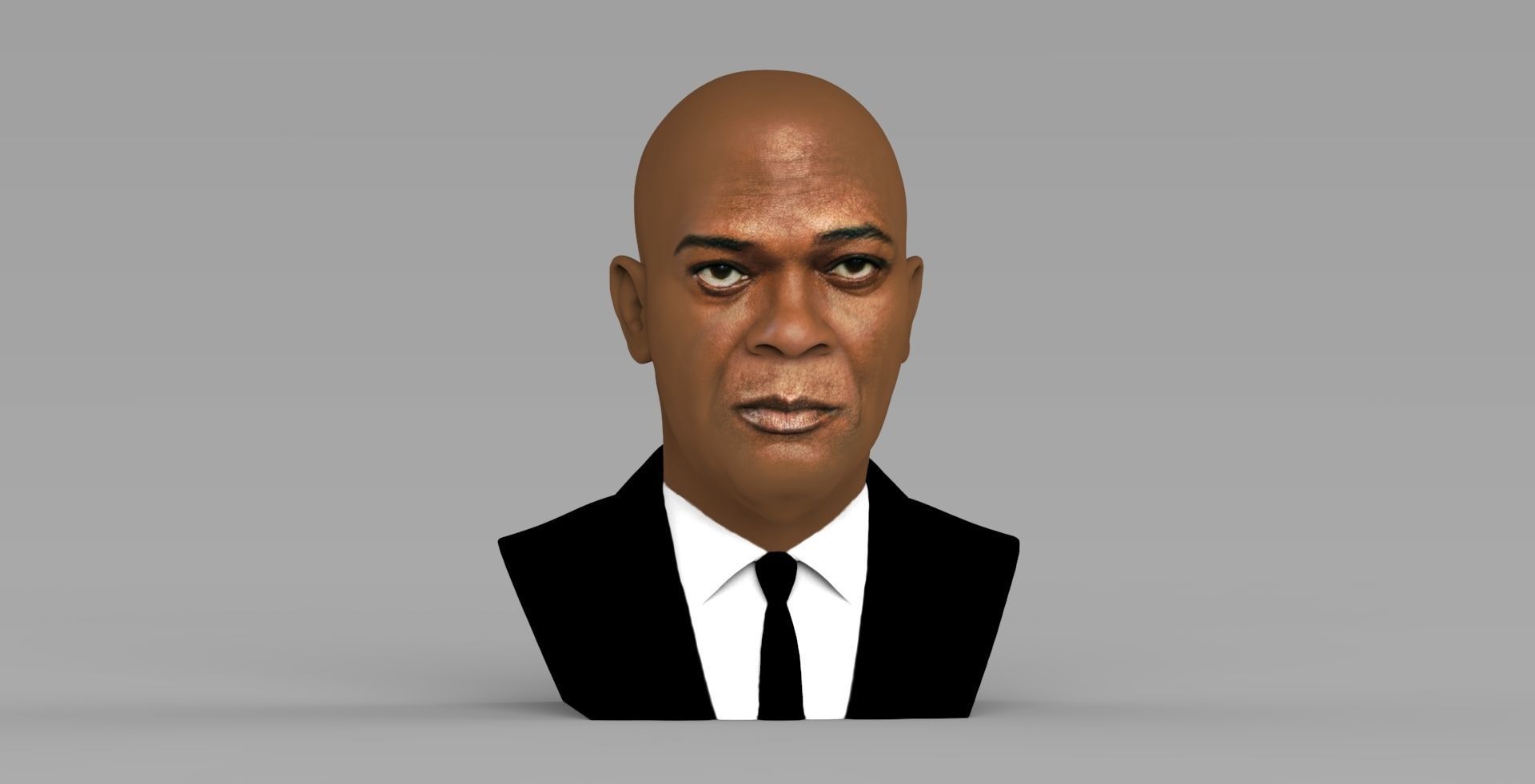 Samuel L Jackson bust ready for full color 3D printing 3D print model_9