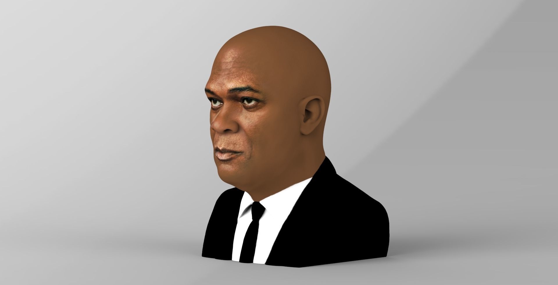 Samuel L Jackson bust ready for full color 3D printing 3D print model_2