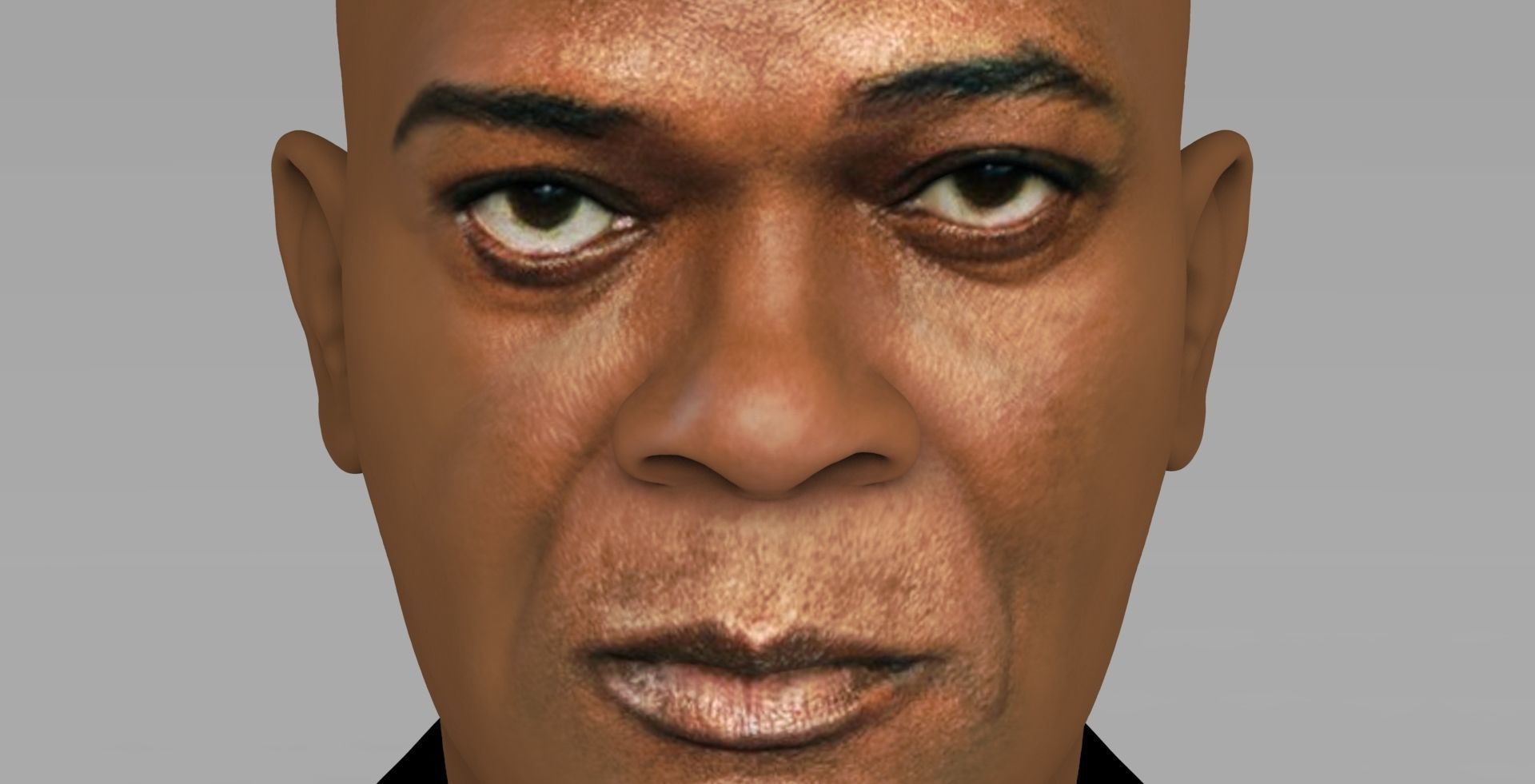 Samuel L Jackson bust ready for full color 3D printing 3D print model_14