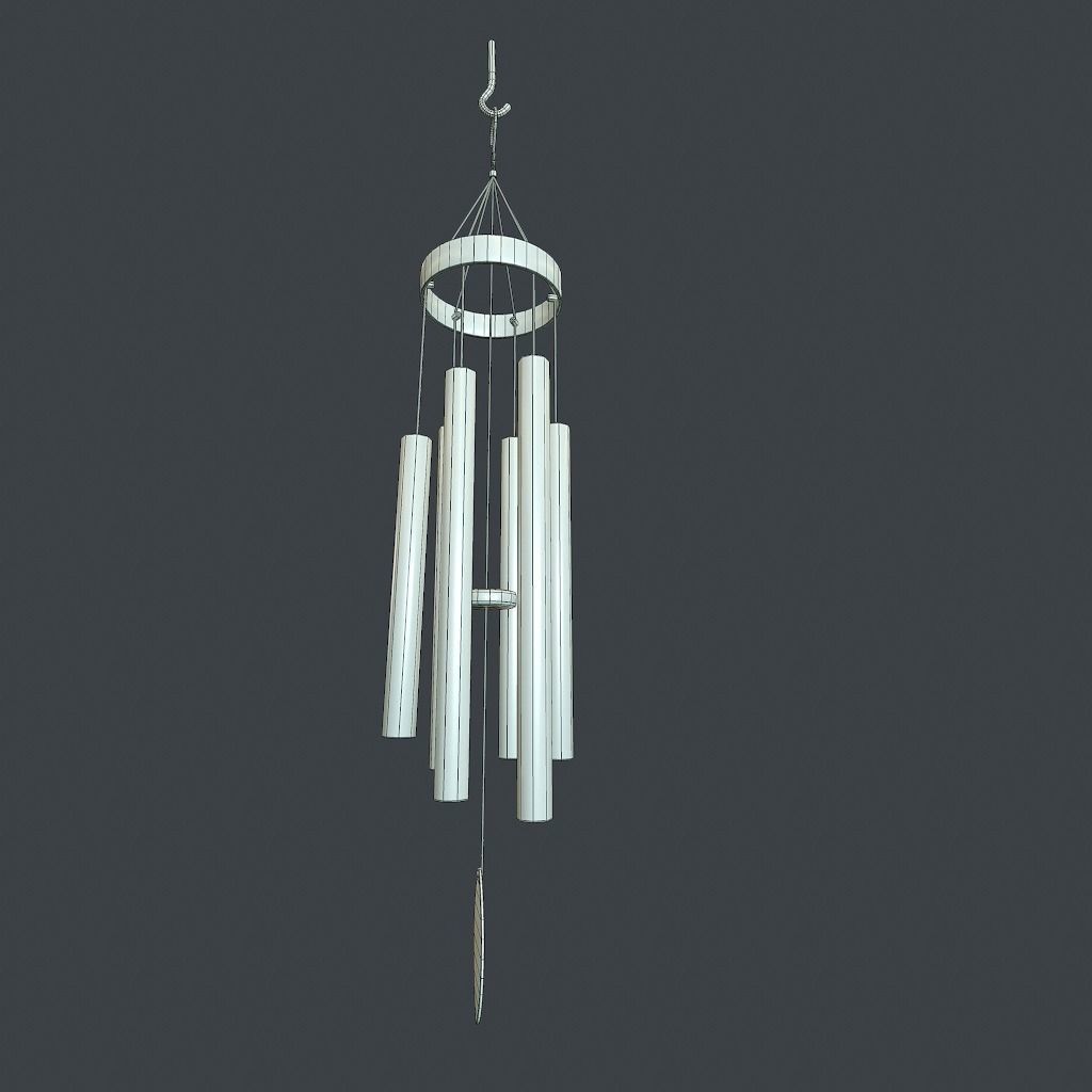 WindChimes static Low-poly 3D model_15
