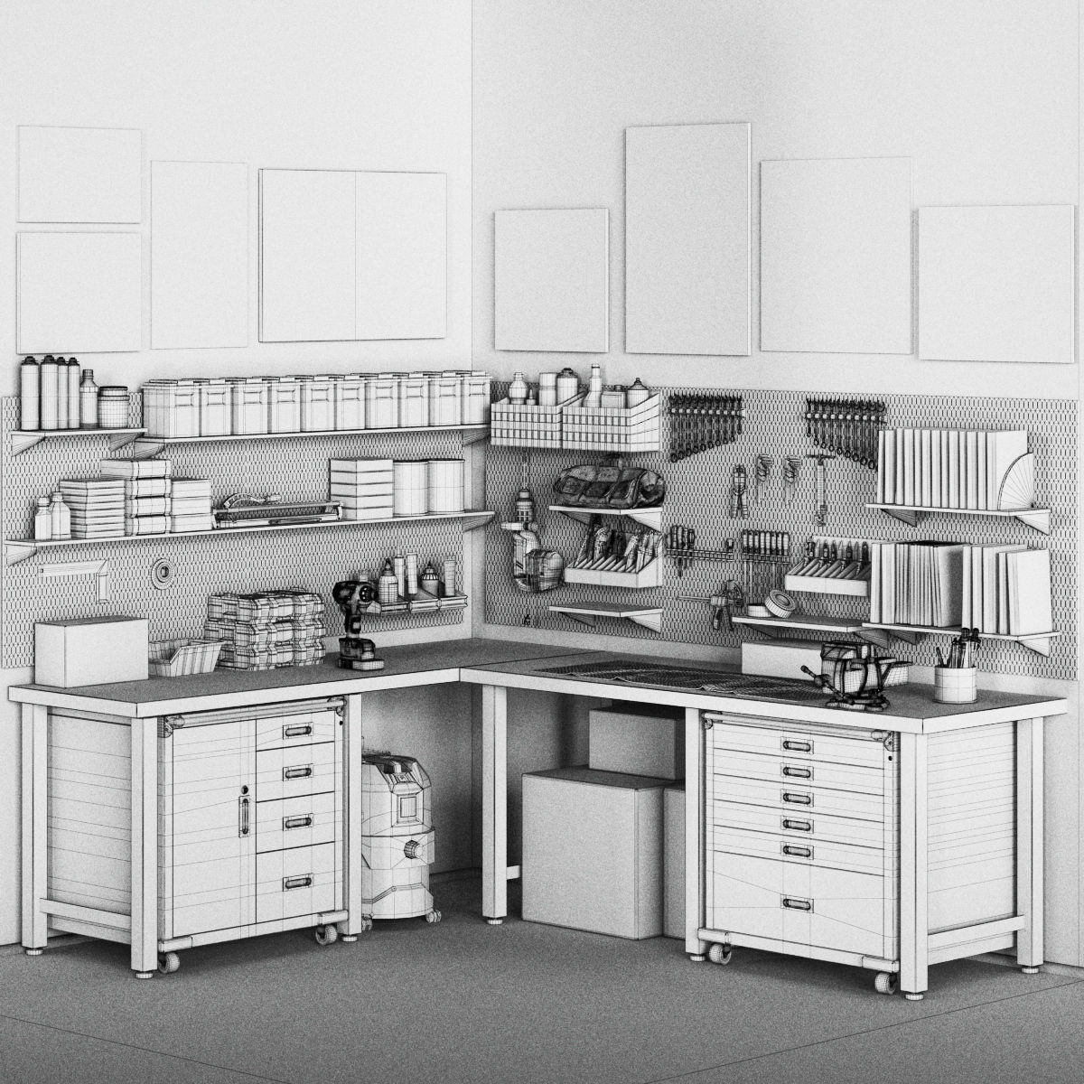 garage tools set 15 3D model_7