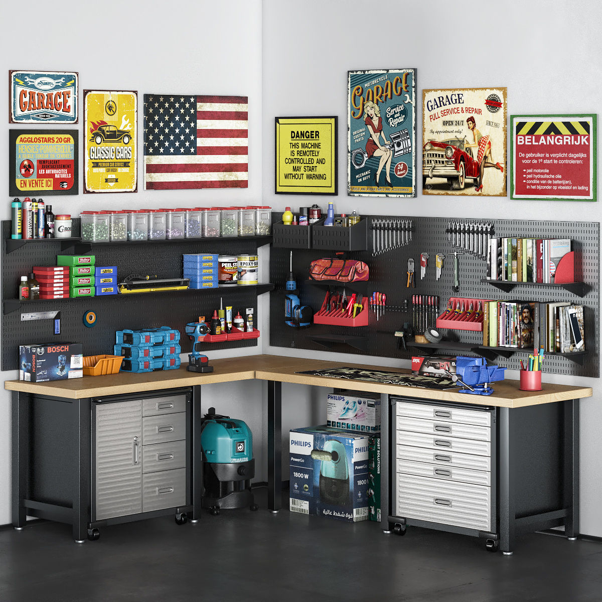 garage tools set 15 3D model_0