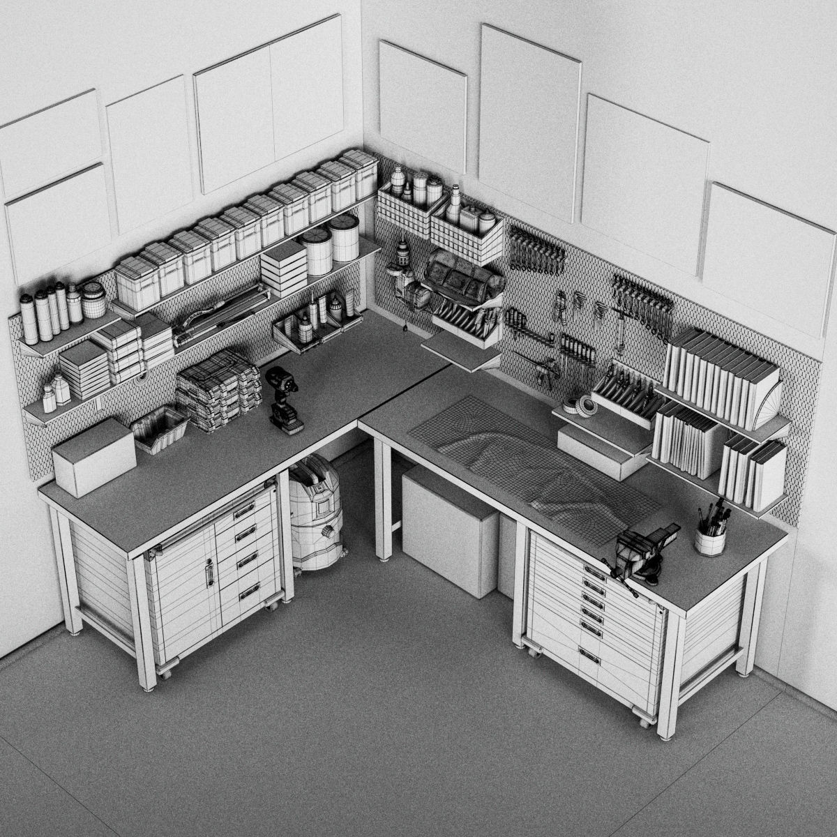 garage tools set 15 3D model_9