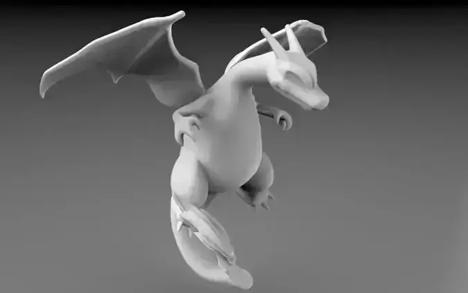 POKEMON - HIGH RES - 006 CHARIZARD 3D model