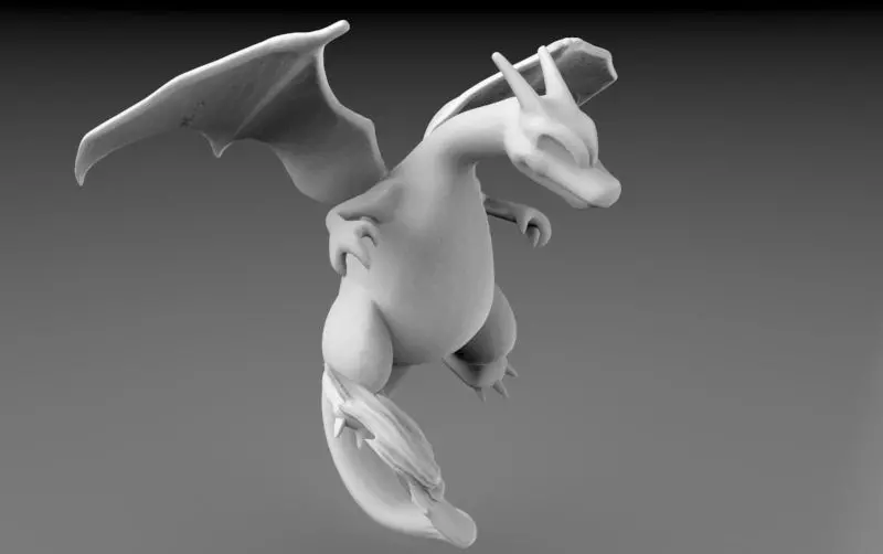 POKEMON - HIGH RES - 006 CHARIZARD 3D model_0