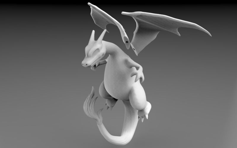 POKEMON - HIGH RES - 006 CHARIZARD 3D model_2