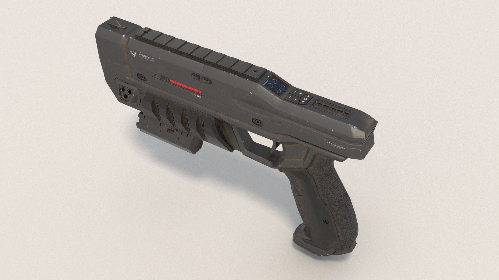 Sci-Fi Blaster 3D model_1