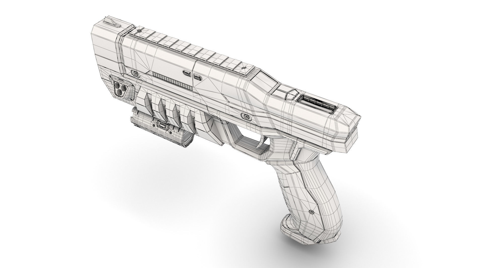 Sci-Fi Blaster 3D model_5