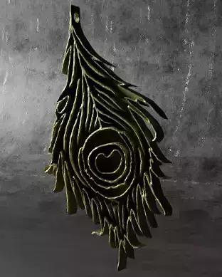 peacock feather pendant Free 3D print model