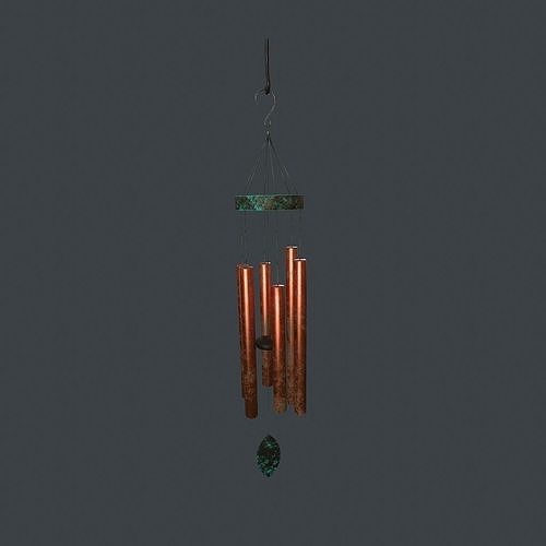 WindChimes animated Low-poly 3D model