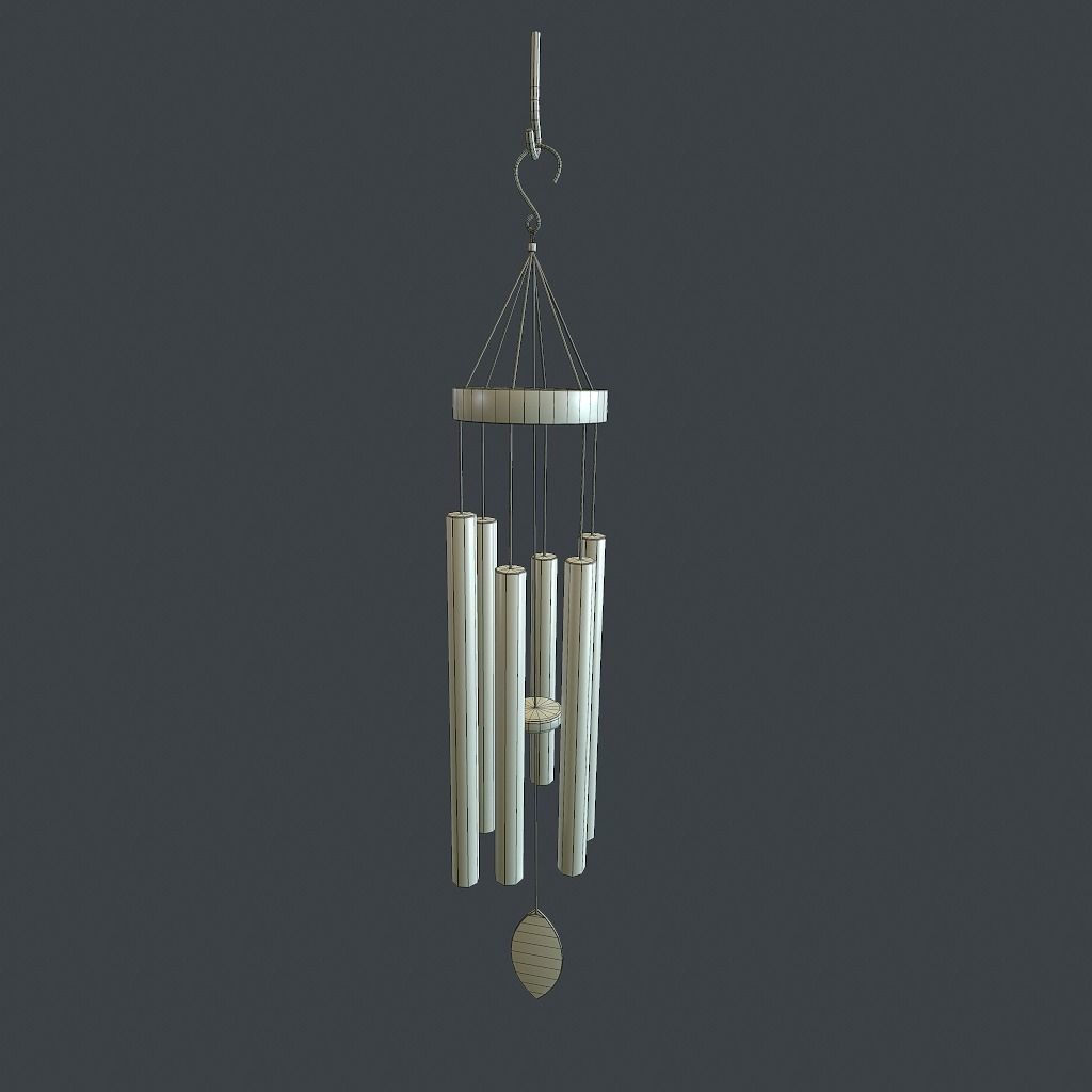 WindChimes animated Low-poly 3D model_13
