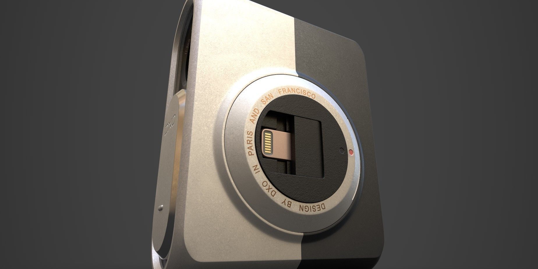 DxO ONE Camera Low-poly 3D model_5