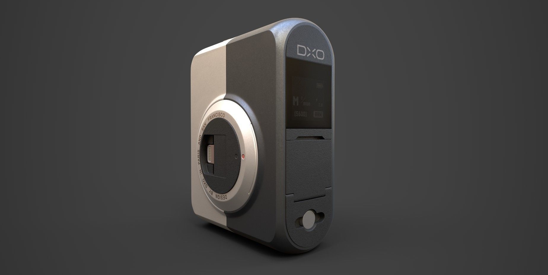DxO ONE Camera Low-poly 3D model_2