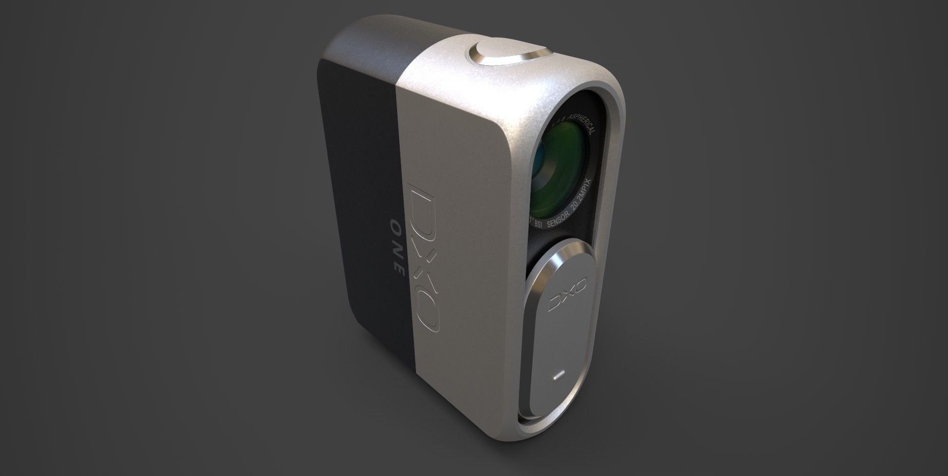 DxO ONE Camera Low-poly 3D model_3