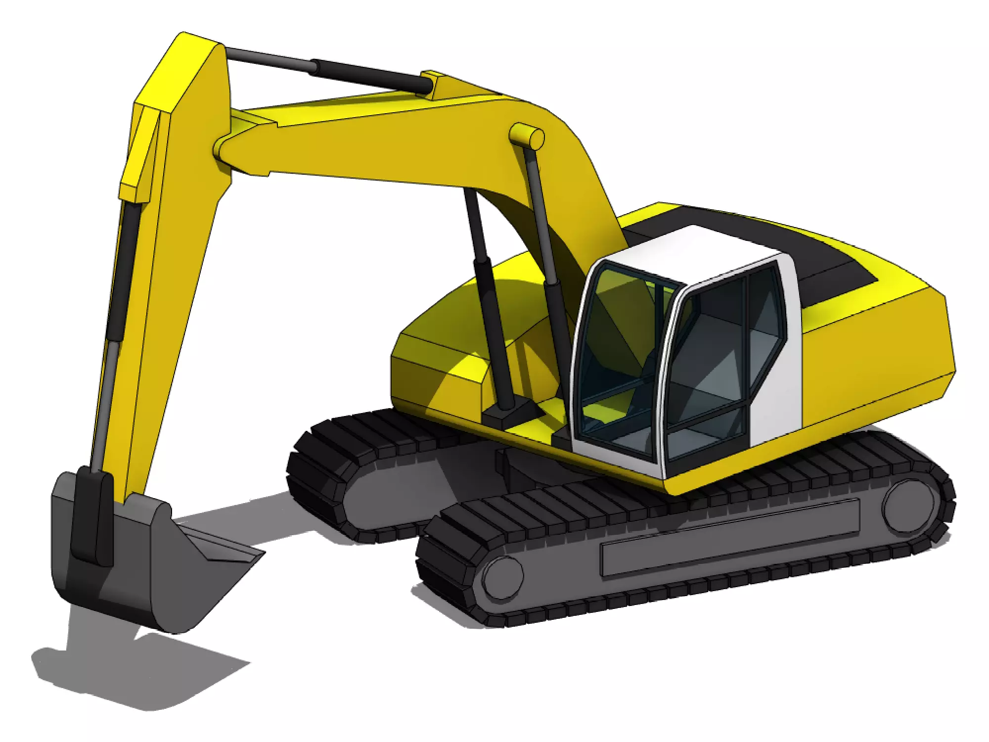 Excavator - Revit Family 3D model_0