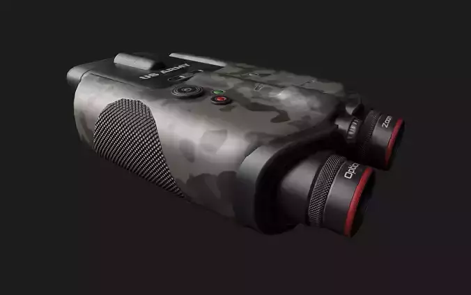 Military Binocular Low-poly 3D model