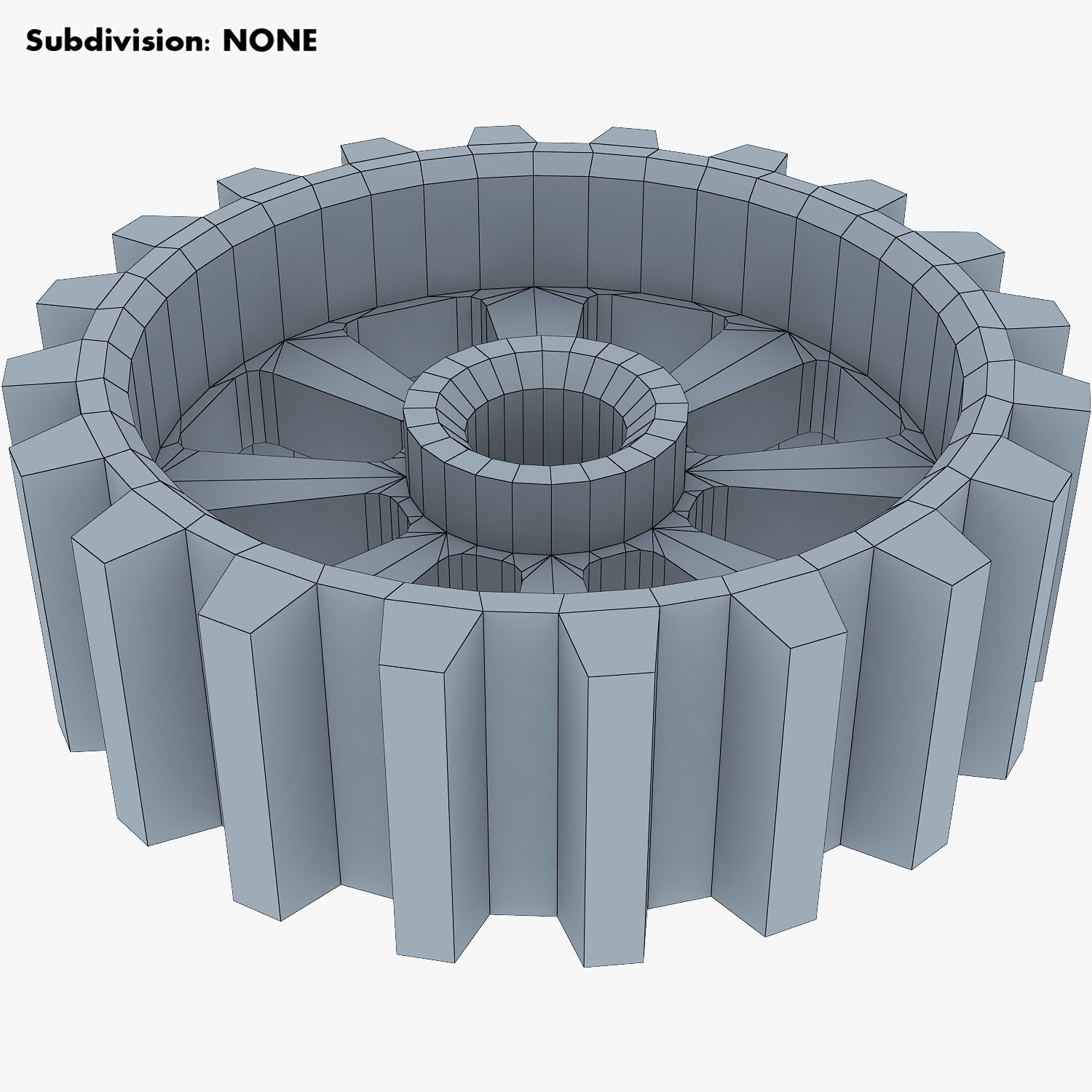 Gears Set Low Poly v 1 of 3D model_49