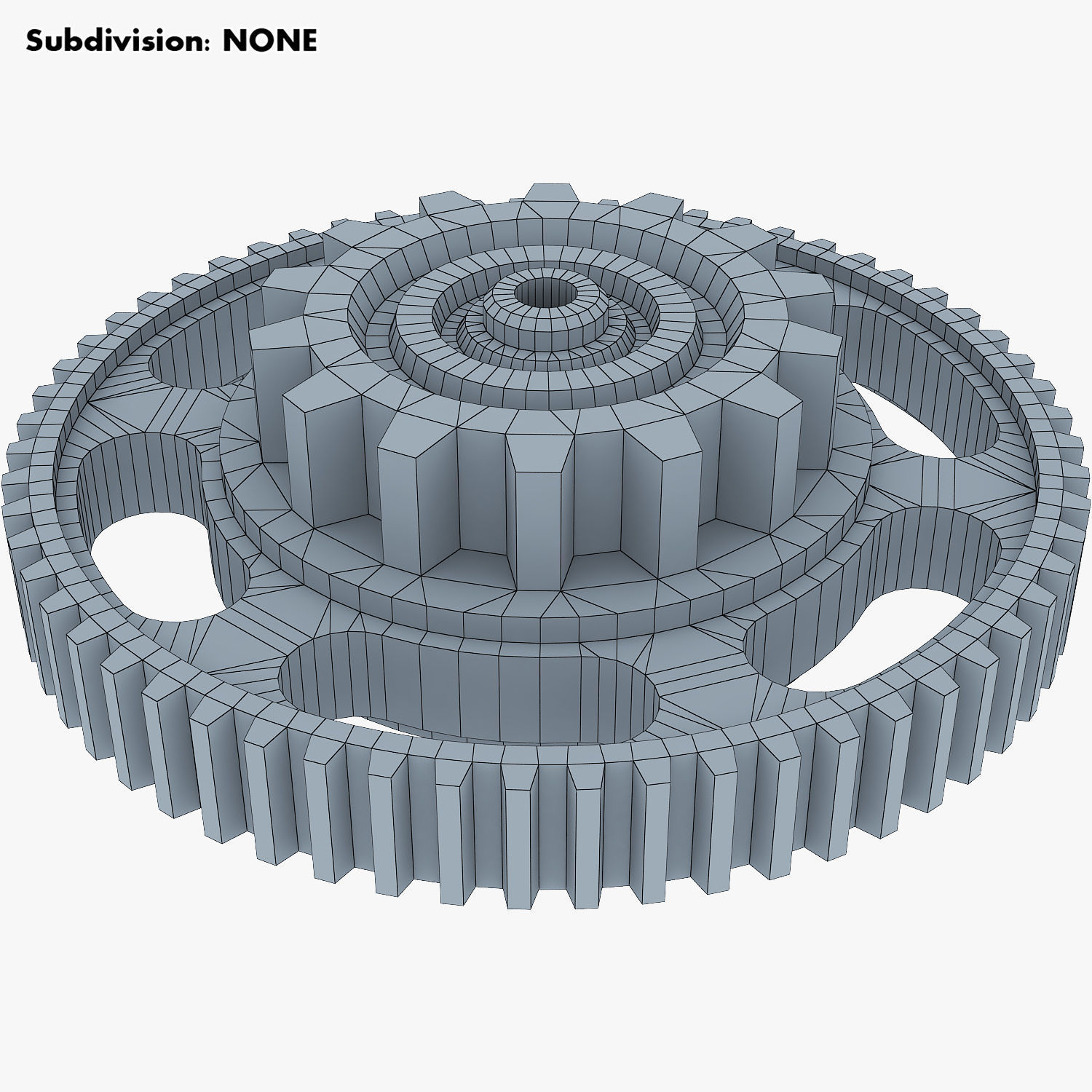 Gears Set Low Poly v 1 of 3D model_24
