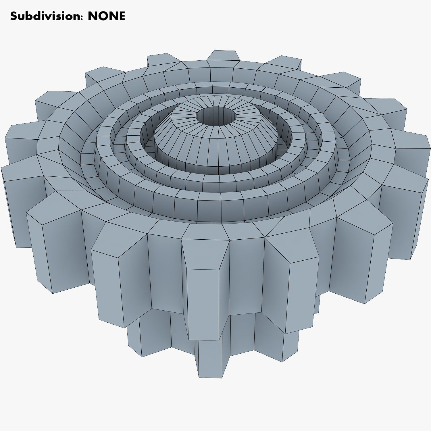 Gears Set Low Poly v 1 of 3D model_40