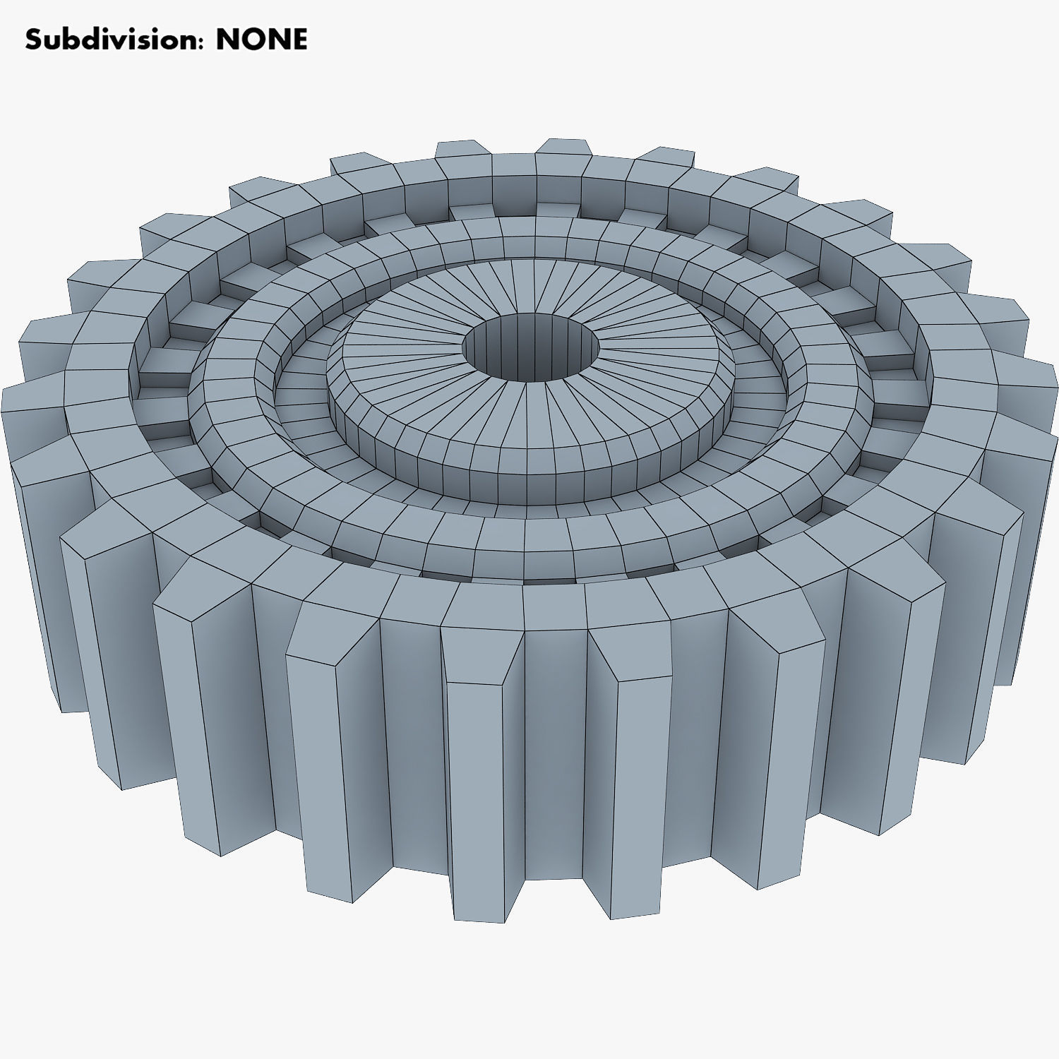 Gears Set Low Poly v 1 of 3D model_44