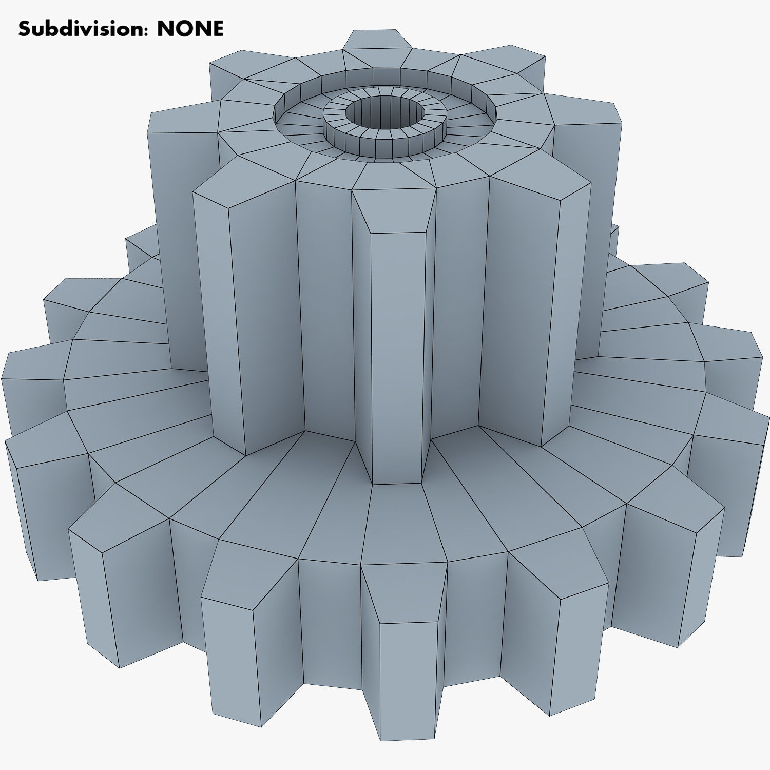 Gears Set Low Poly v 1 of 3D model_39