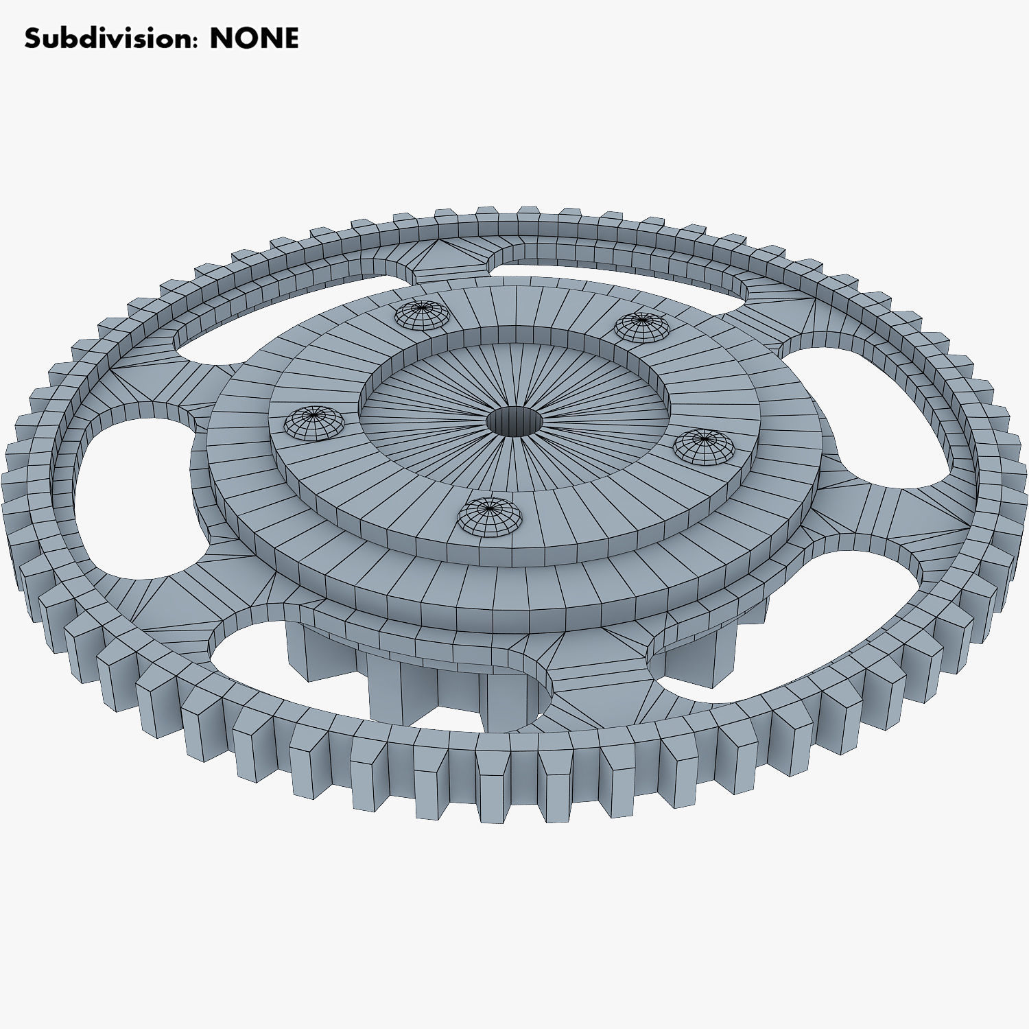 Gears Set Low Poly v 1 of 3D model_26