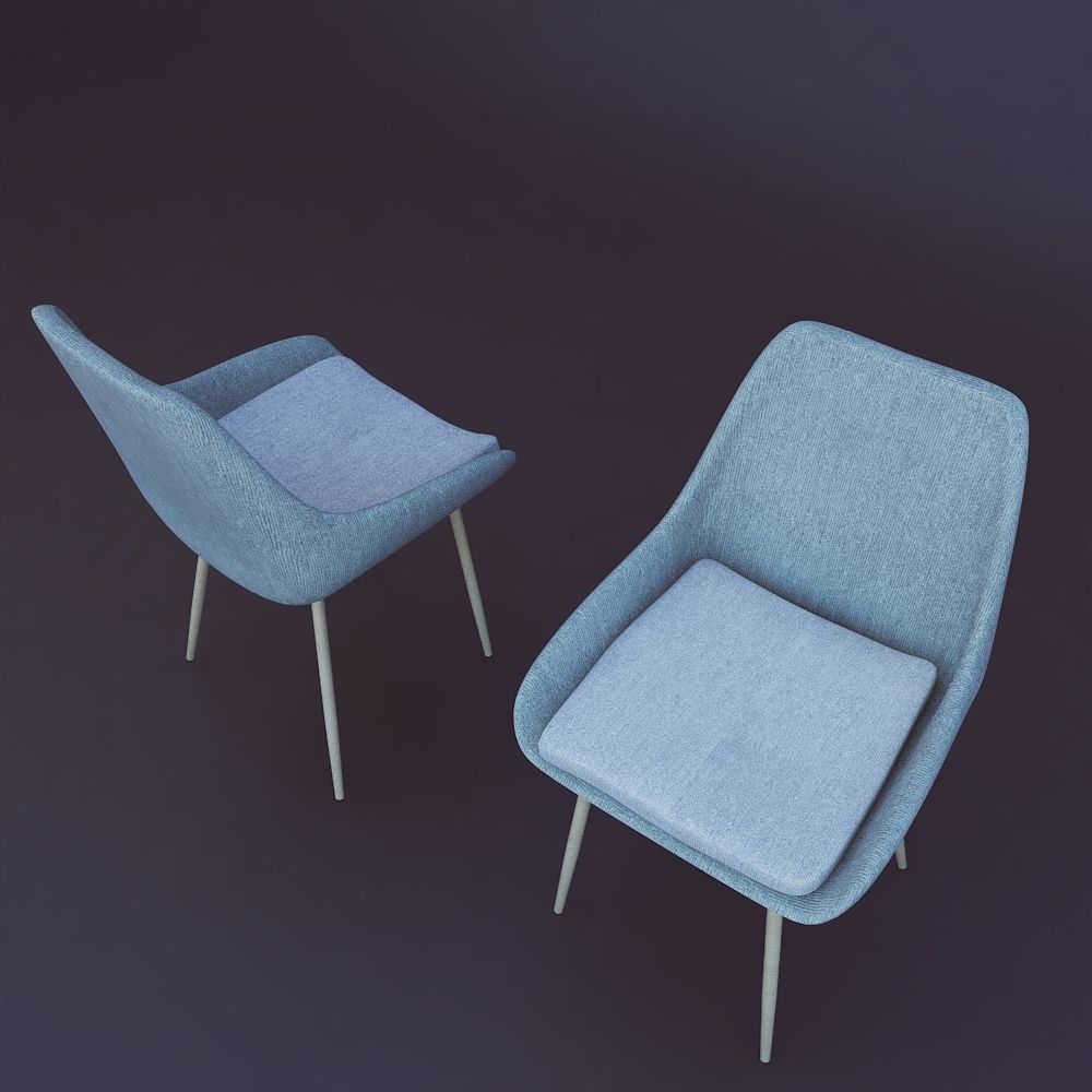 Modern  Dining Chair Free 3D model_2
