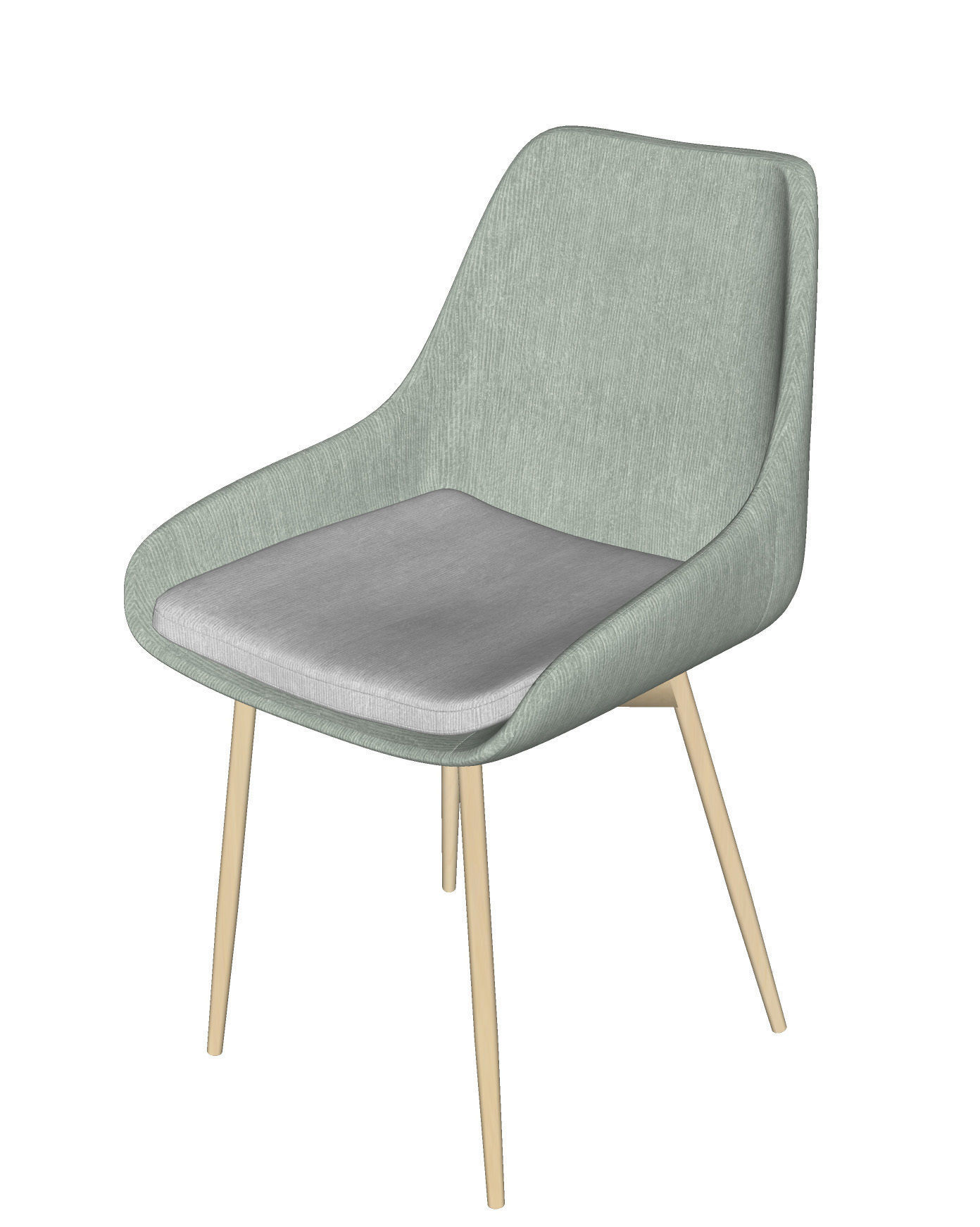 Modern  Dining Chair Free 3D model_3
