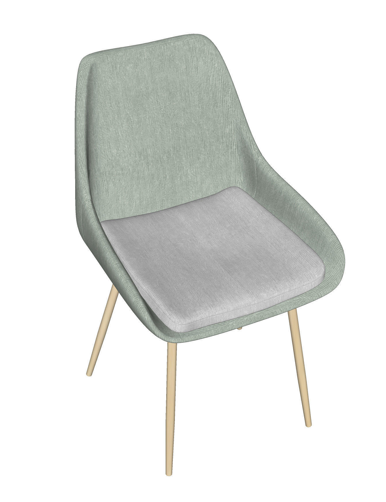 Modern  Dining Chair Free 3D model_5