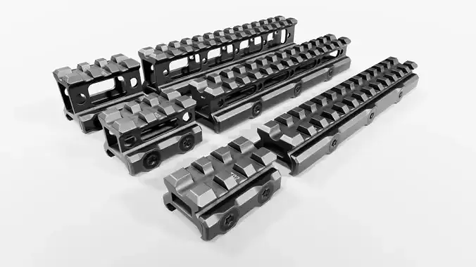 UTG Super Slim Picatinny Riser Mounts Free low-poly 3D model