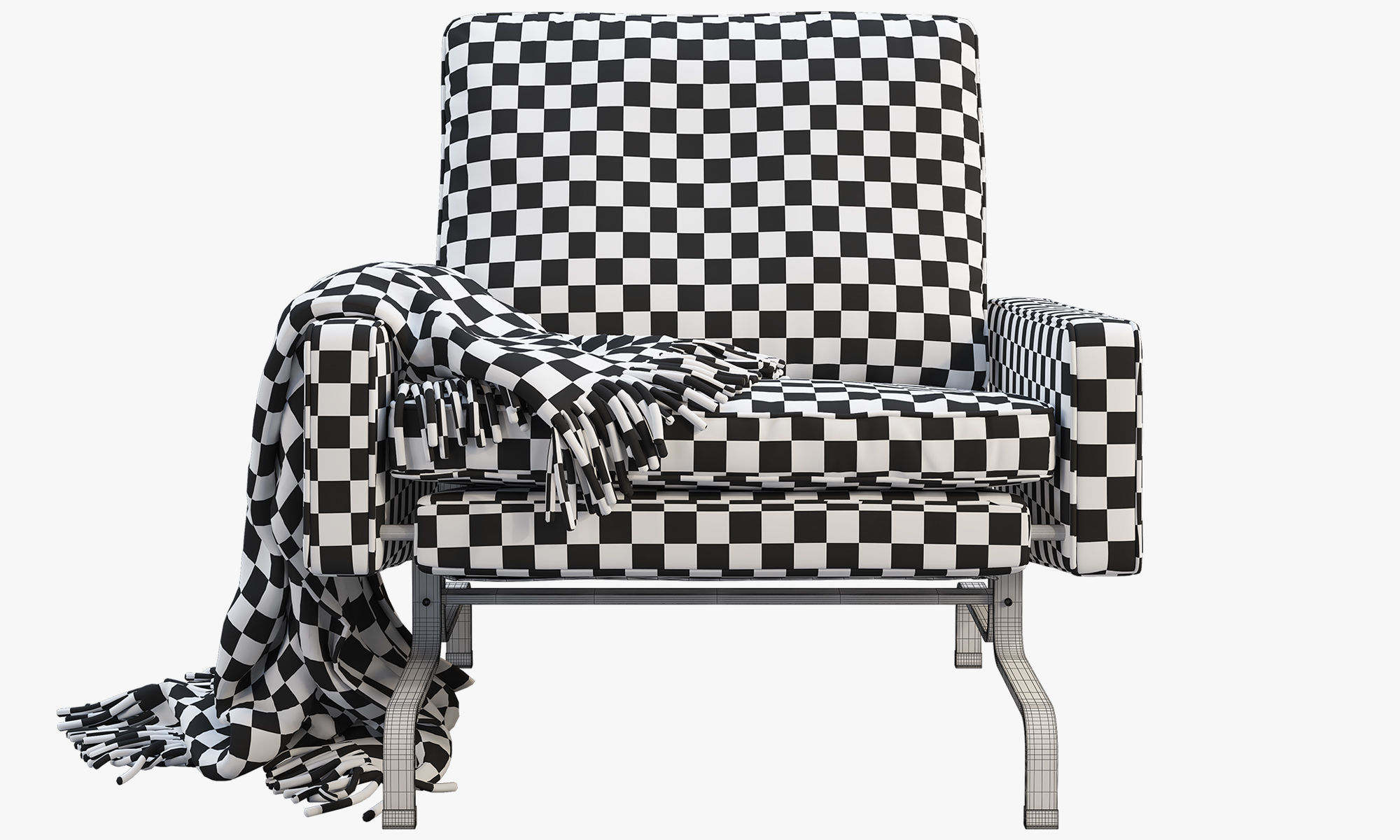 Fritz Hansen PK31 easy chair 3D model_9