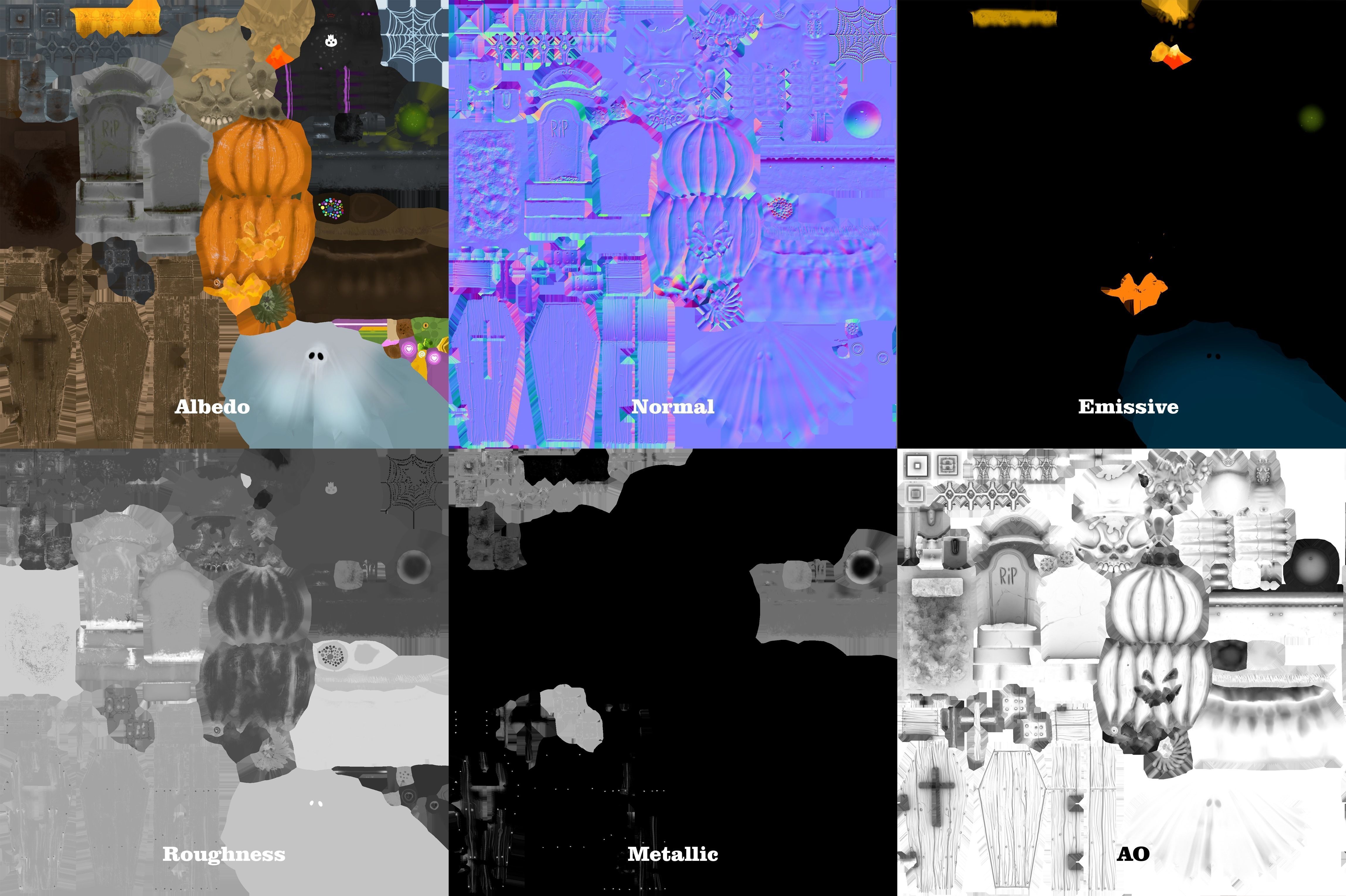 Halloween pack Low-poly 3D model_7