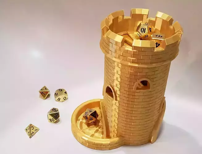 Dice Tower with Dice Jail 3D print model
