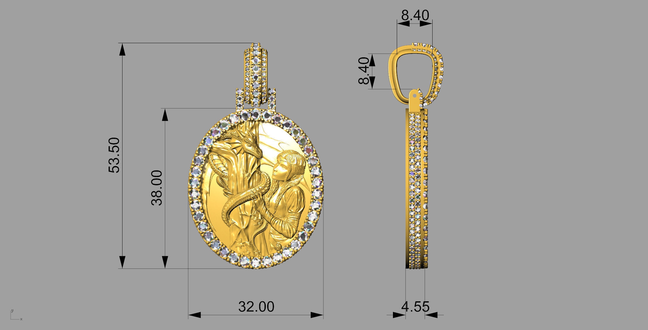 Gold N727 3D print model_6