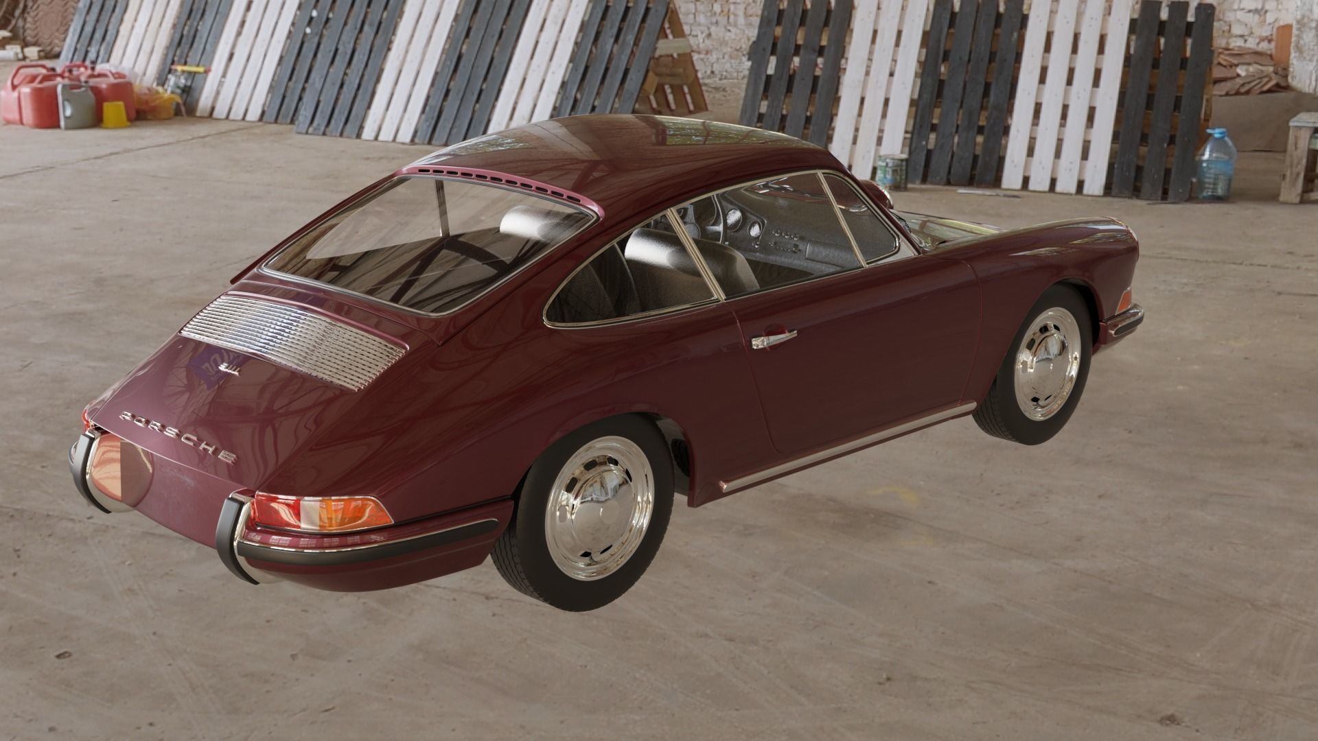1968 Porsche 911 3D model_3