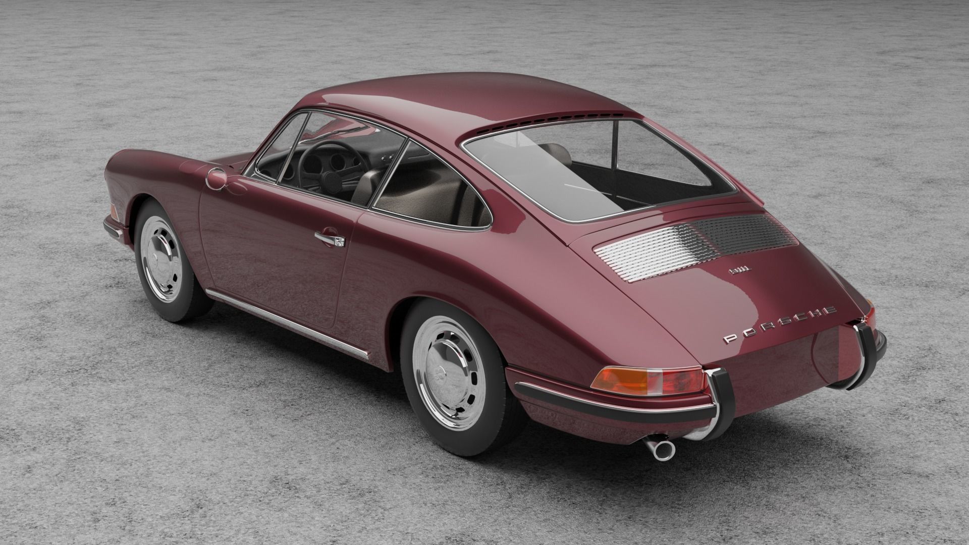 1968 Porsche 911 3D model_1