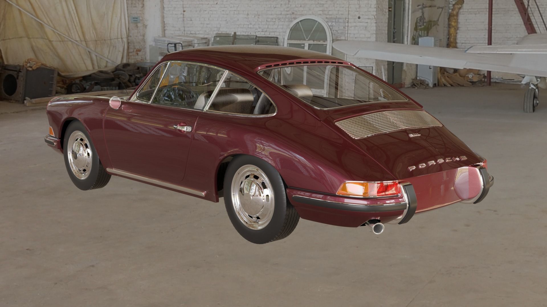 1968 Porsche 911 3D model_5