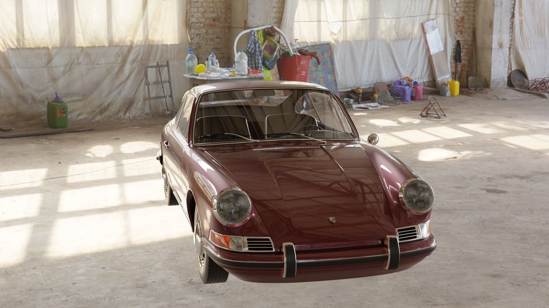 1968 Porsche 911 3D model_4