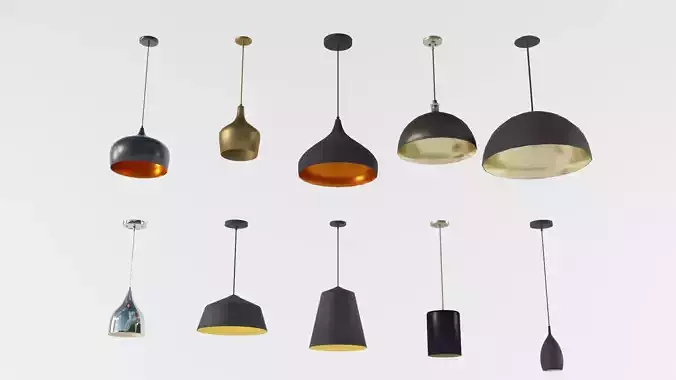 Pendant Lights Low-poly 3D model