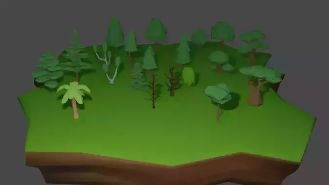 Low Poly Assets Trees Pack 3D model