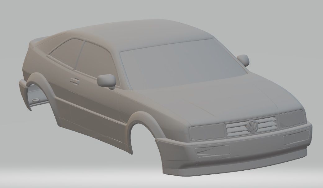Volkswagen Corrado Printable Body Car | CGTrader